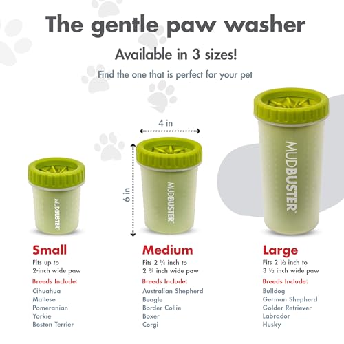 Dexas Blue Large Dog Paw Cleaner for Dogs - Premium Quality Pet Supplies and Dog Accessories - Easy to Use and Clean, Mess Free, Essential Dog Product