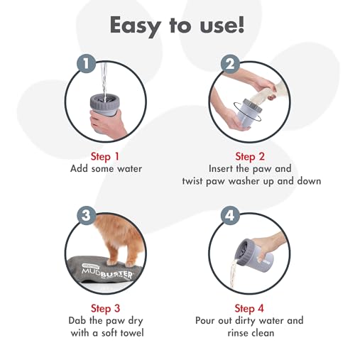 Dexas Blue Large Dog Paw Cleaner for Dogs - Premium Quality Pet Supplies and Dog Accessories - Easy to Use and Clean, Mess Free, Essential Dog Product