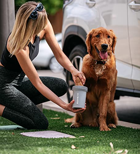 Dexas Blue Large Dog Paw Cleaner for Dogs - Premium Quality Pet Supplies and Dog Accessories - Easy to Use and Clean, Mess Free, Essential Dog Product