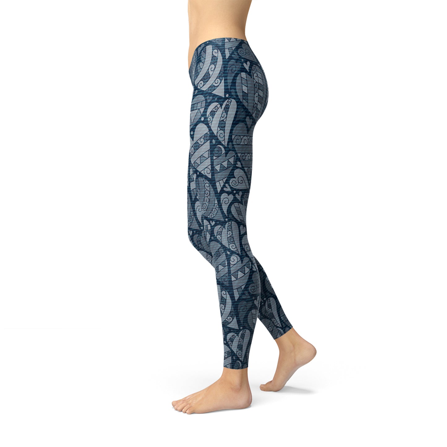 Blue Hearts on Heart Leggings