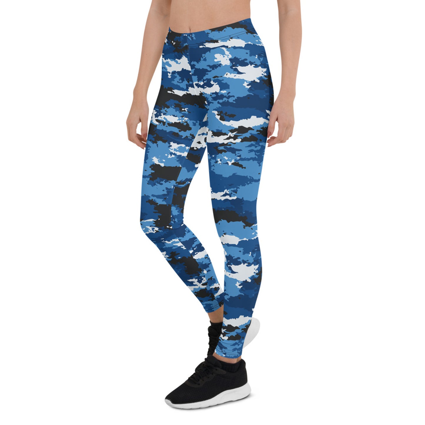 Blue Camo Sports Leggings