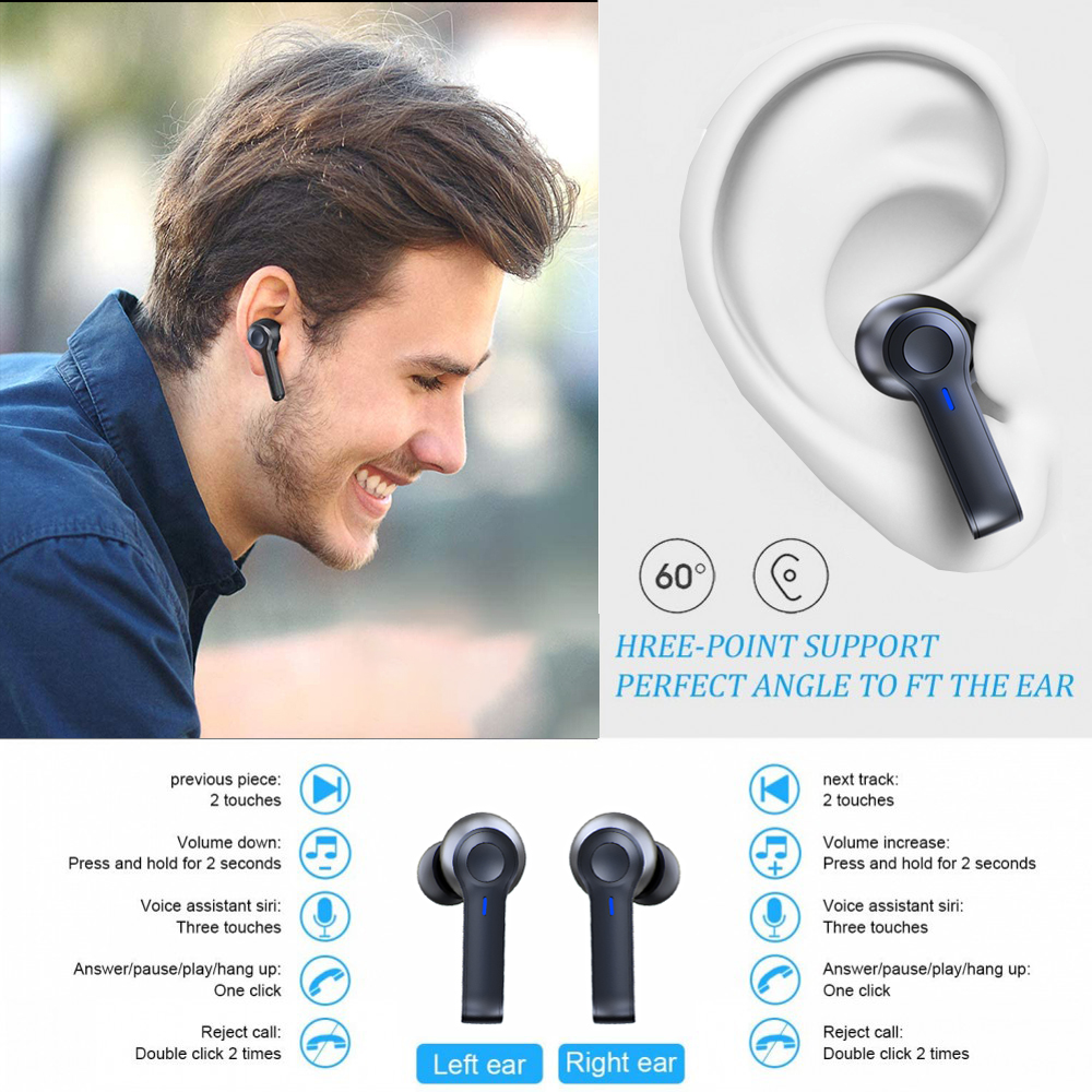 LED Display Wireless Earbuds TWS 5.0 Bluetooth Earphone