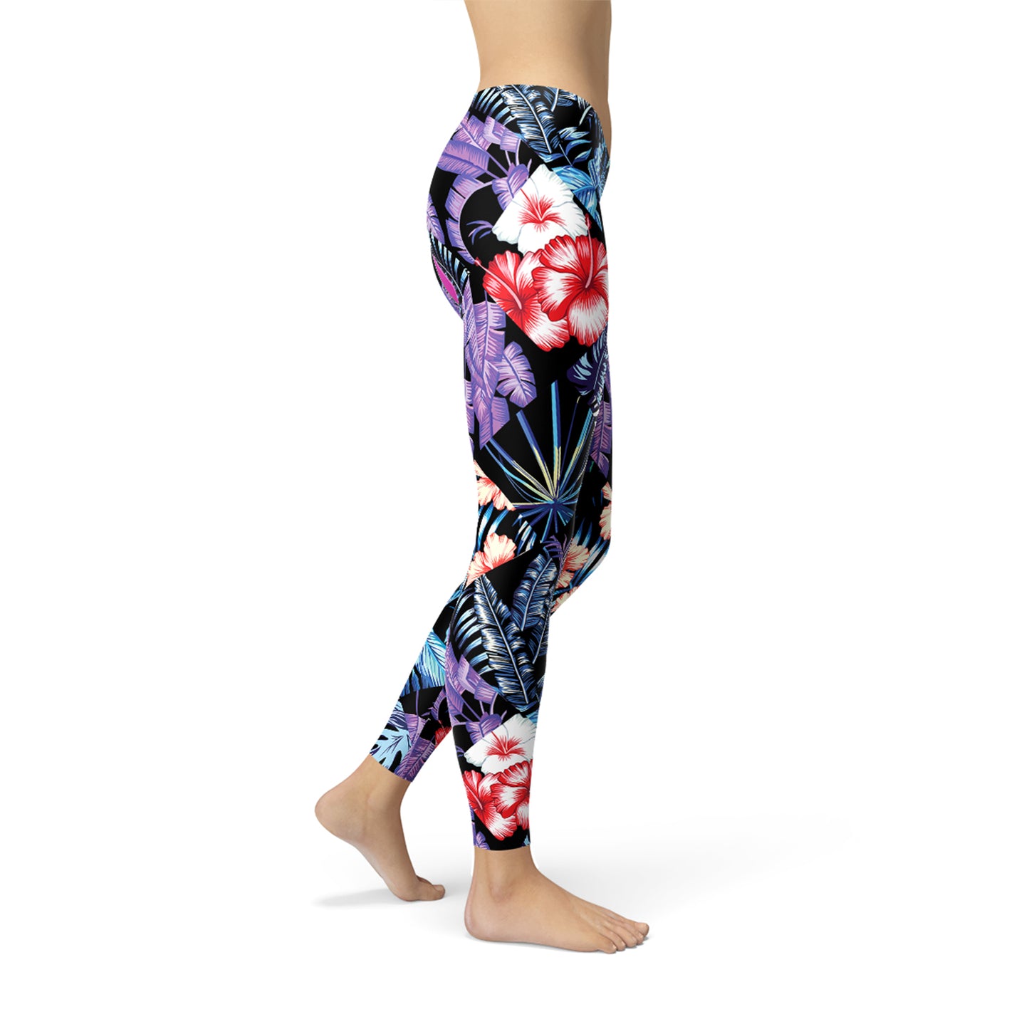 Geometric Tropical Floral Leggings