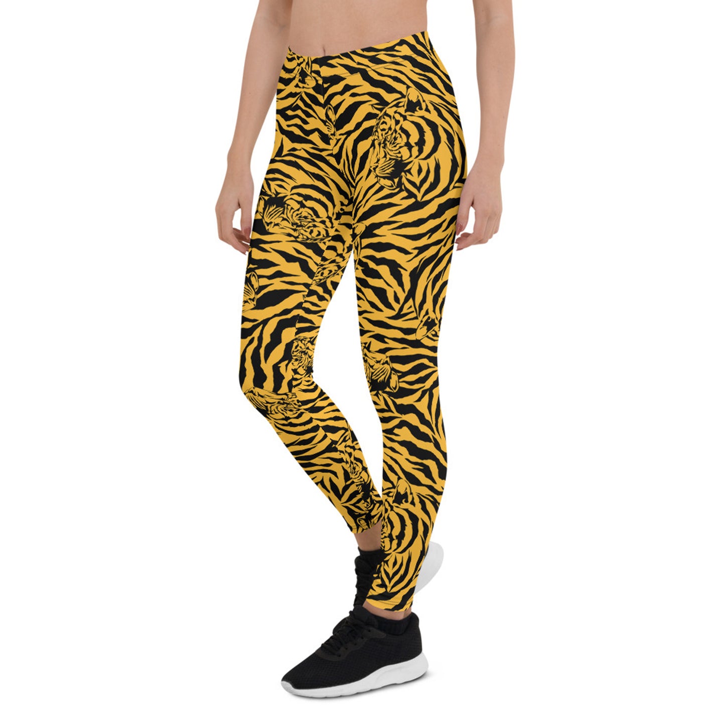 Yellow Tiger Leggings for Women