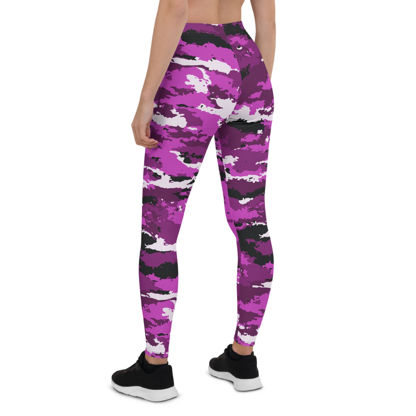 Pink and Purple Camo Leggings for Women