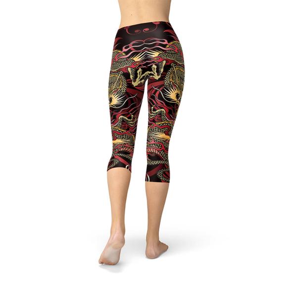 Womens Dragon Capri Leggings