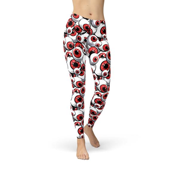 Womens Red Eye Balls Leggings