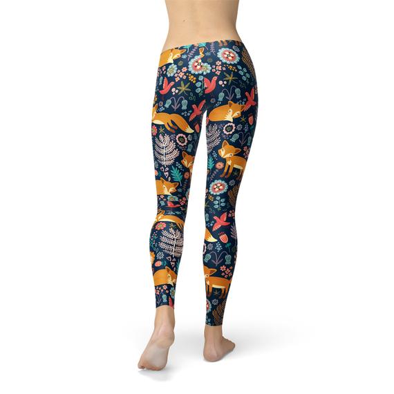 Womens Fox in the Meadows Leggings