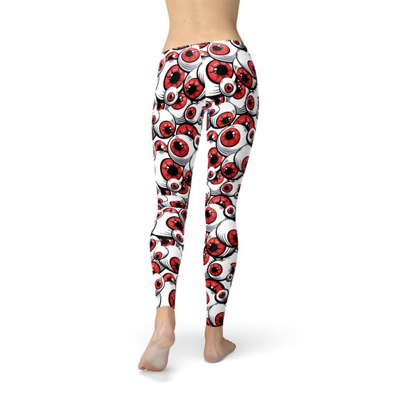 Womens Red Eye Balls Leggings