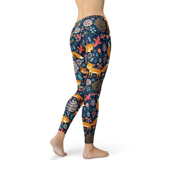 Womens Fox in the Meadows Leggings